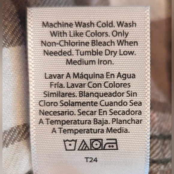 EUC brown/white George button down collared 3 button cuffs Cash Waylon Willie - Picture 10 of 11